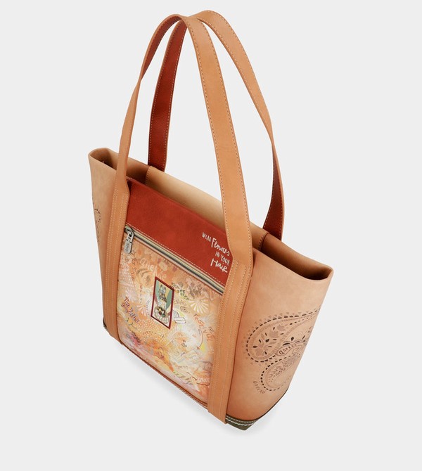 Geanta Tote Anekke Peace & Love Camel Shopping | SWAJUC-142