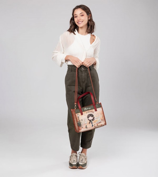 Geanta Tote Anekke Peace & Love Camel | XFLPYC-708