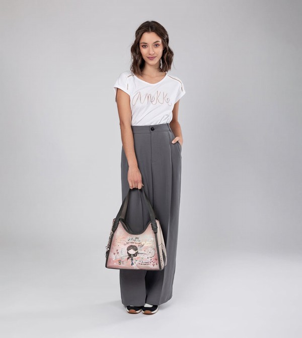 Geanta Tote Anekke Peace & Love Pink | XULRNP-589