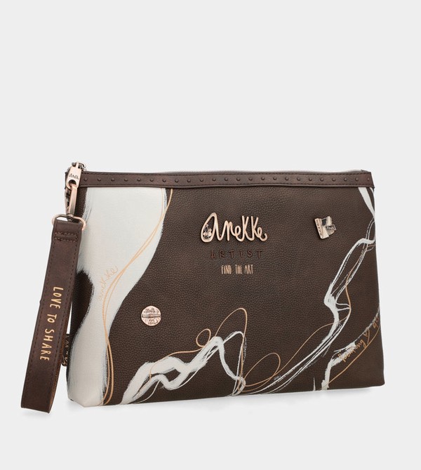 Geanta de Mana Anekke Nature Shodō Brown Clutch | BZRSDL-148