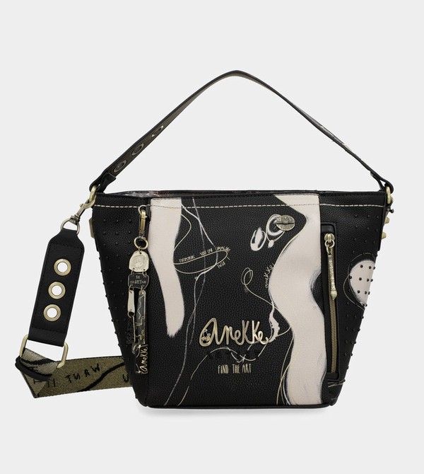Geanta de Mana Anekke Nature Shodō Medium Black | YTUXHN-546