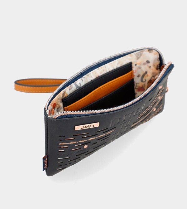Geanta de Mana Anekke Navy Blue Rfid Nature Pachamama | EAIKXY-693