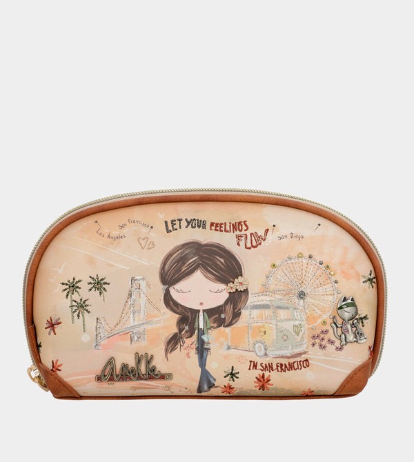 Geanta de Mana Anekke Peace & Love Camel Rfid Holdall | VQDWOG-902