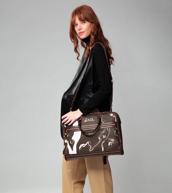 Genți Pentru Documente Anekke Brown Briefcase Nature Shodō | IDKSPY-542