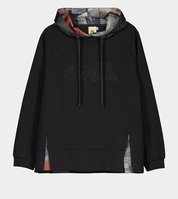 Hanorace Anekke Black Hoodie | QGMLDP-034