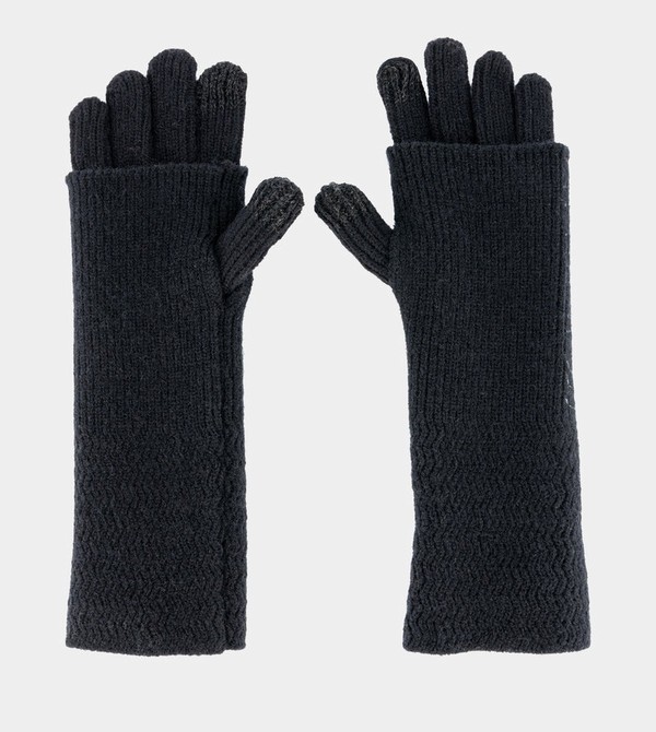 Manusi Anekke Black Knitted | POJCNI-701