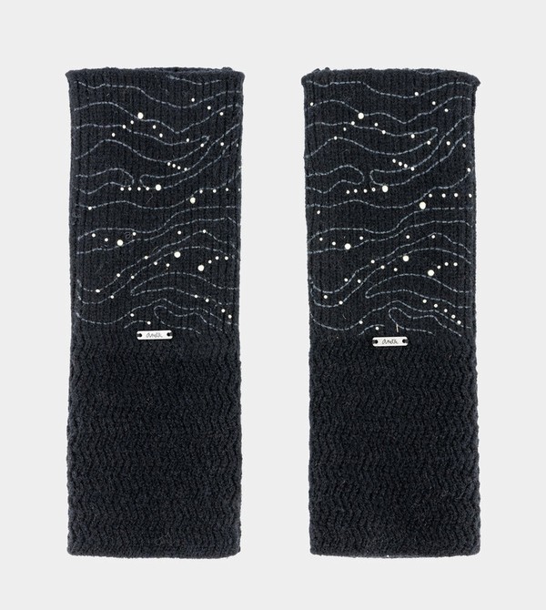Manusi Anekke Black Knitted | POJCNI-701