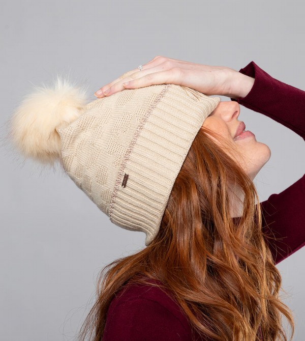 Palarie Anekke Beige Shodō Knit | XSLURY-426