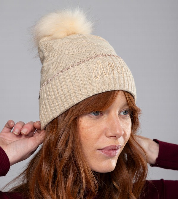 Palarie Anekke Beige Shodō Knit | XSLURY-426