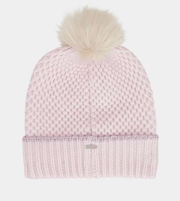 Palarie Anekke Knitted Beanie With Pink Pompom | PQAKUO-097