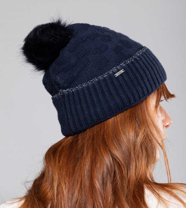 Palarie Anekke Navy Blue Shodō Knit | WNHZBS-721