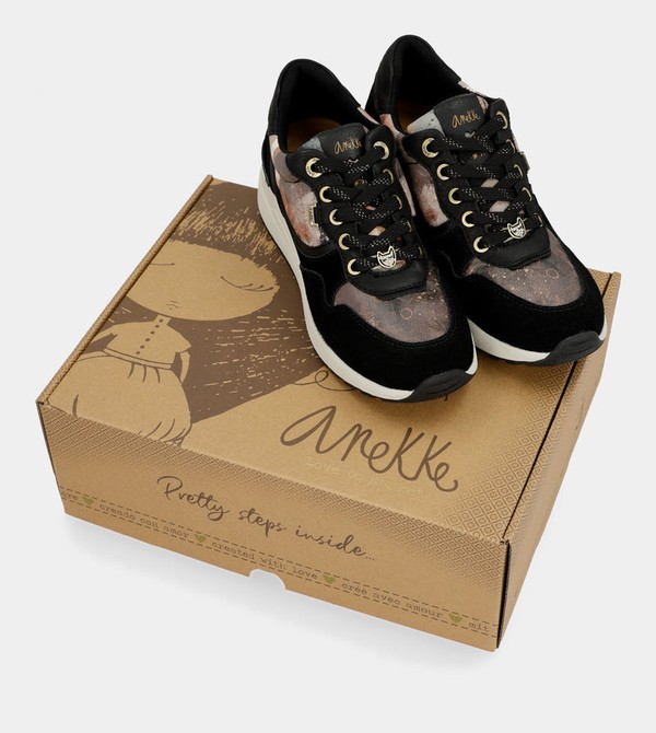 Pantofi Anekke Black Padded Sports With Wedge | APVISR-947
