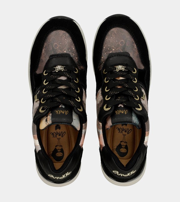 Pantofi Anekke Black Padded Sports With Wedge | APVISR-947