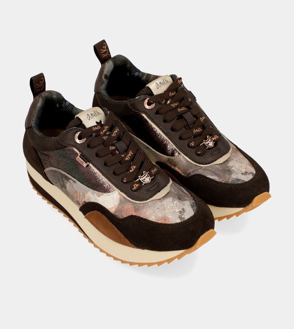 Pantofi Anekke Brown Palette Patterned Sports | FVHQKD-062