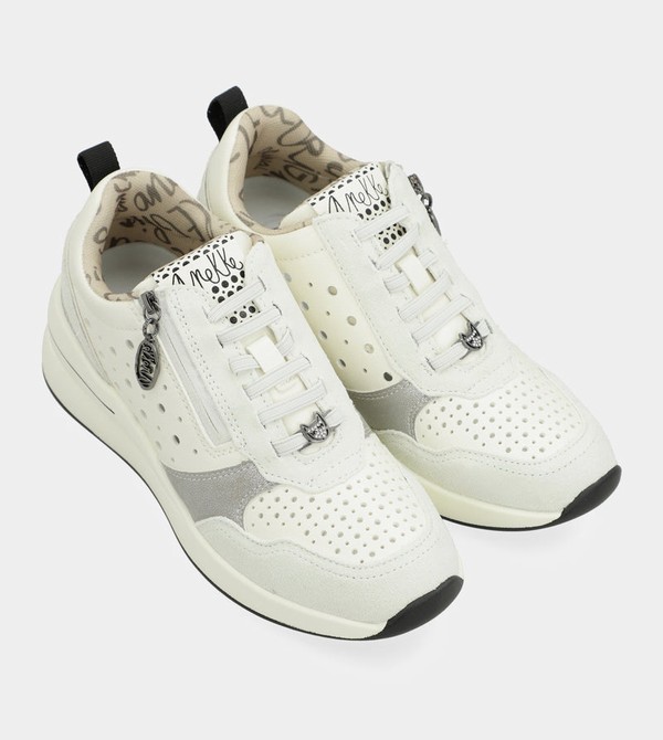 Pantofi Anekke White Wedge With Polka Dots | ZGYAPI-732