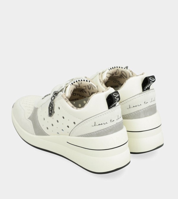 Pantofi Anekke White Wedge With Polka Dots | ZGYAPI-732