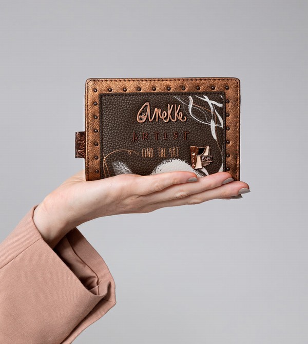 Portofel Anekke Nature Shodō Brown Flexible Rfid | MWFCJY-798