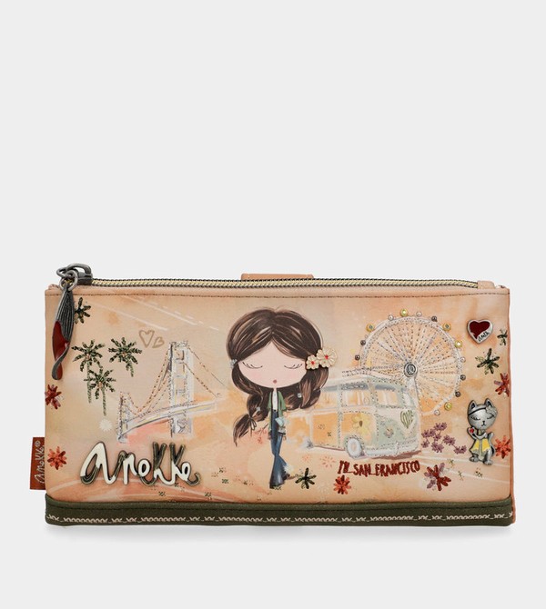 Portofel Anekke Peace & Love Camel Large Rfid | RQLXGB-213
