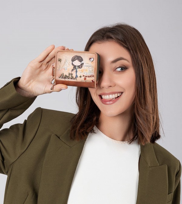 Portofel Anekke Peace & Love Camel Rfid | PIGENH-041