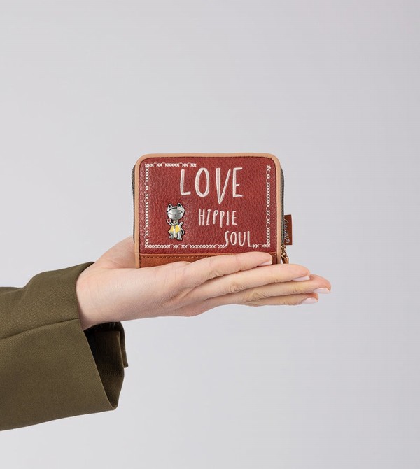 Portofel Anekke Peace & Love Camel Rfid | PIGENH-041