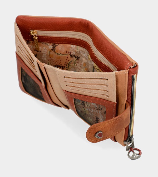 Portofel Anekke Peace & Love Camel Small Rfid | IOUPGS-791