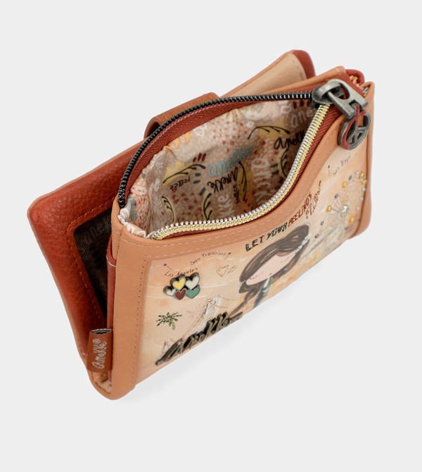 Portofel Anekke Peace & Love Camel Small Rfid | IOUPGS-791