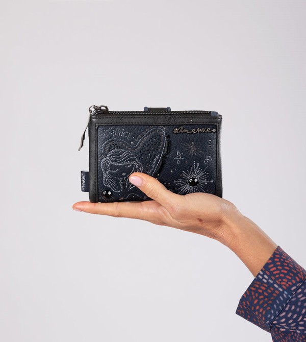 Portofel Anekke Studio Navy Blue Flexible Medium Rfid | AGDZCO-687