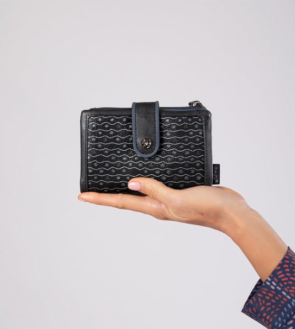 Portofel Anekke Studio Navy Blue Flexible Medium Rfid | AGDZCO-687