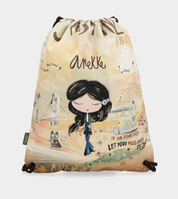 Rucsacuri Anekke Peace & Love Fabric Drawstring | XPGTLB-365