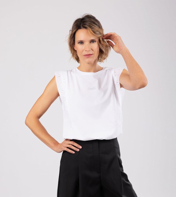 Tricouri Anekke White Tank Top | VOPTLH-907